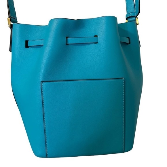 Michael Kors COLLECTION Turquoise Teal Bucket Bag - Picture 3 of 10